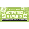 Green banner which says "Activities and Events", with Icons related to games
